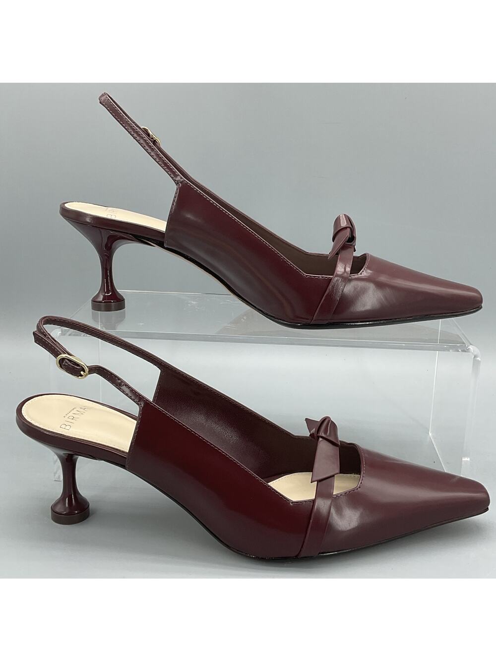 NEW Alexandre Birman Women’s Clarita Bell Slingback 60 Heels Cherry Size 7